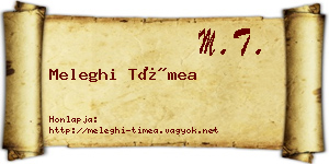 Meleghi Tímea névjegykártya